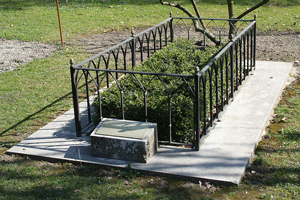 Traditional grave of Calvin in the Cimetière de Plainpalais in Geneva; the exact location of his grave is unknown